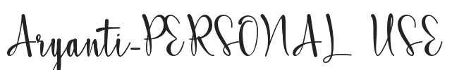 Aryanti-PERSONAL USE.ttf字体下载