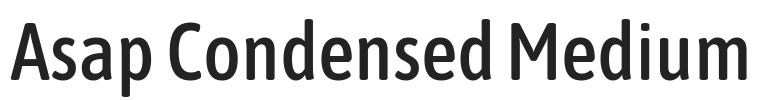Asap Condensed Medium.ttf字体下载