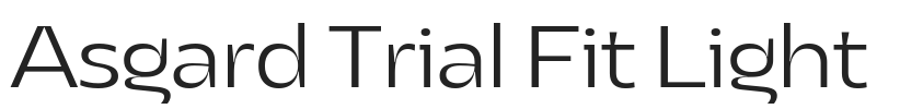 Asgard Trial Fit Light.ttf字体下载