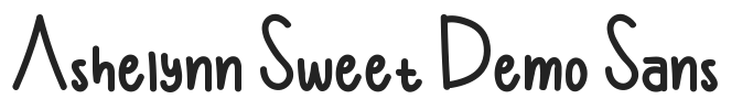 Ashelynn Sweet Demo Sans.ttf字体下载