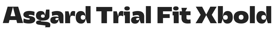 Asgard Trial Fit Xbold.ttf字体下载