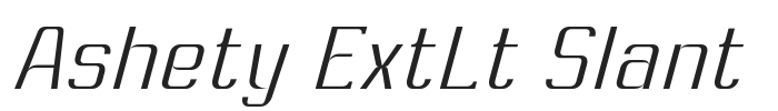 Ashety ExtLt Slant.otf字体下载