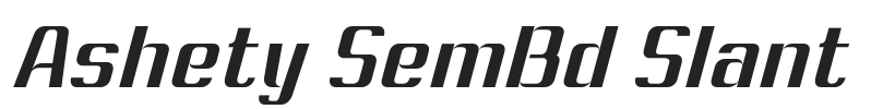 Ashety SemBd Slant.otf字体下载