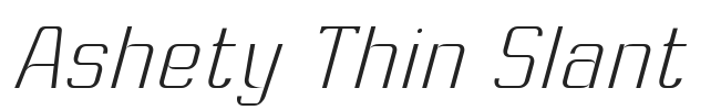 Ashety Thin Slant.otf字体下载