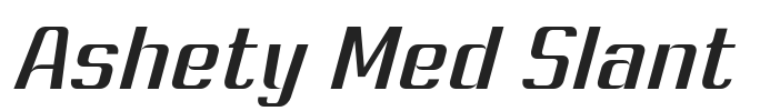Ashety Med Slant.otf字体下载