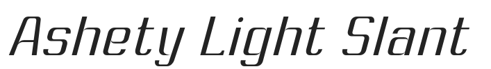 Ashety Light Slant.otf字体下载