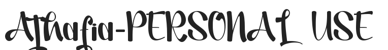 Athafia-PERSONAL USE.ttf字体下载