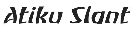 Atiku Slant.otf字体下载