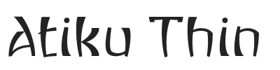 Atiku Thin.otf字体下载