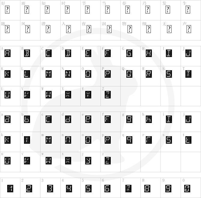 14 Segment LED.ttf字体下载