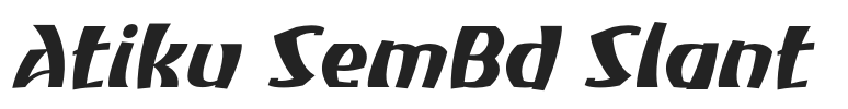Atiku SemBd Slant.otf字体下载