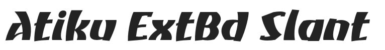 Atiku ExtBd Slant.otf字体下载