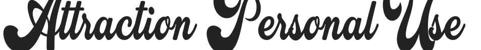 Attraction Personal Use.ttf字体下载