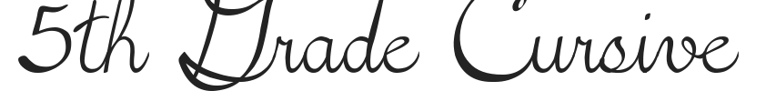 5th Grade Cursive.ttf字体下载