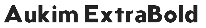 Aukim ExtraBold.otf字体下载