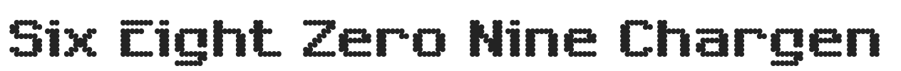 Six Eight Zero Nine Chargen.ttf字体下载