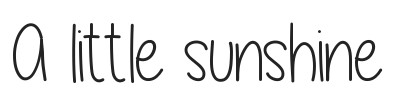 A little sunshine.ttf字体下载