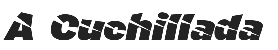 A Cuchillada.otf字体下载