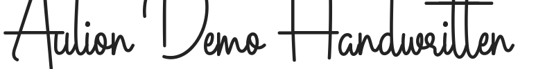 Aulion Demo Handwritten.ttf字体下载