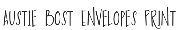 Austie Bost Envelopes Print.ttf字体下载