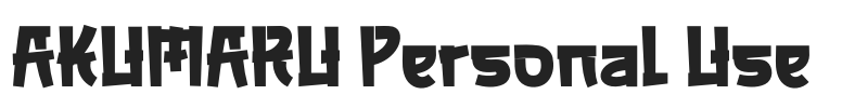AKUMARU Personal Use.otf字体下载