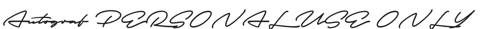 Autograf PERSONAL USE ONLY.ttf字体下载