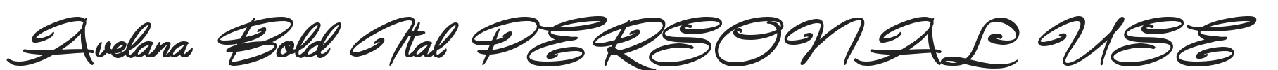 Avelana Bold Ital PERSONAL USE.ttf字体下载