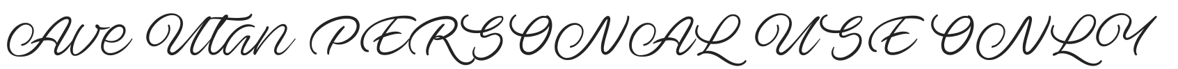 Ave Utan PERSONAL USE ONLY.ttf字体下载
