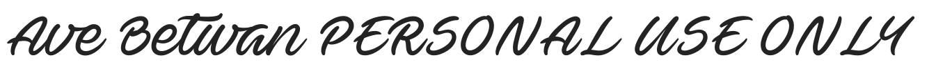 Ave Betwan PERSONAL USE ONLY.ttf字体下载