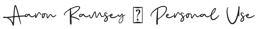 Aaron Ramsey - Personal Use.otf字体下载