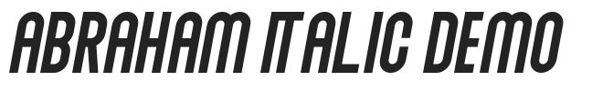 Abraham Italic Demo.otf字体下载