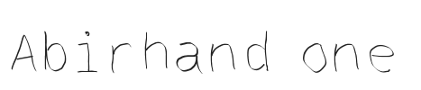 Abirhand one.ttf字体下载