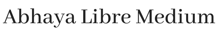 Abhaya Libre Medium.ttf字体下载
