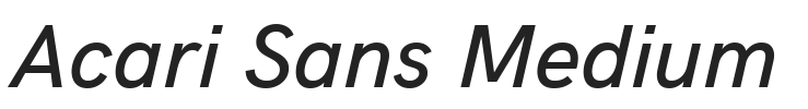 Acari Sans Medium.ttf字体下载