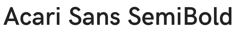 Acari Sans SemiBold.ttf字体下载