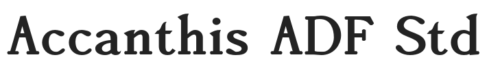 Accanthis ADF Std.otf字体下载