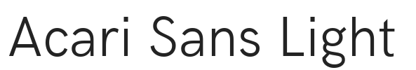 Acari Sans Light.ttf字体下载