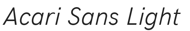 Acari Sans Light.ttf字体下载