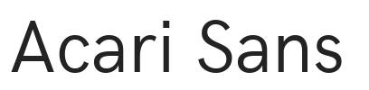 Acari Sans.ttf字体下载