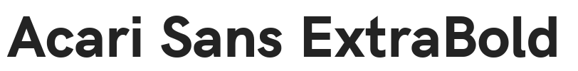 Acari Sans ExtraBold.ttf字体下载