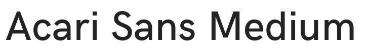 Acari Sans Medium.ttf字体下载