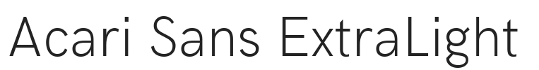 Acari Sans ExtraLight.ttf字体下载
