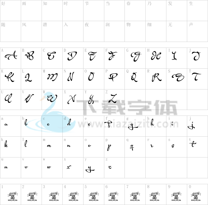 Acryle Script Personal Use.ttf字体下载