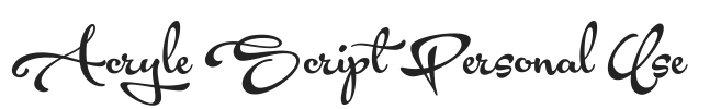 Acryle Script Personal Use.ttf字体下载
