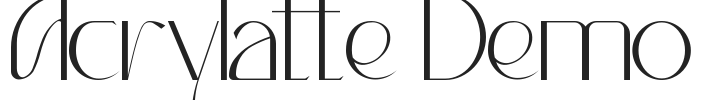 Acrylatte Demo.ttf字体下载