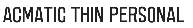 Acmatic Thin Personal.otf字体下载