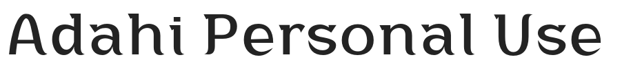 Adahi Personal Use.otf字体下载