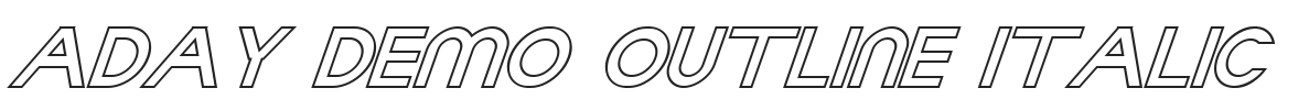 Aday Demo Outline Italic.ttf字体下载