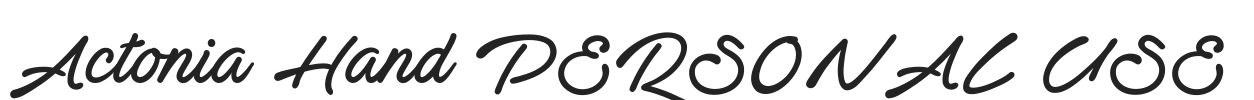 Actonia Hand PERSONAL USE.ttf字体下载