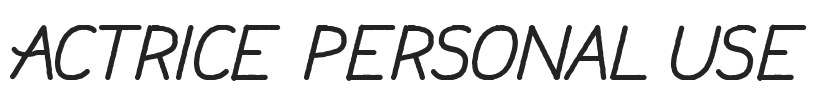 Actrice Personal Use.ttf字体下载